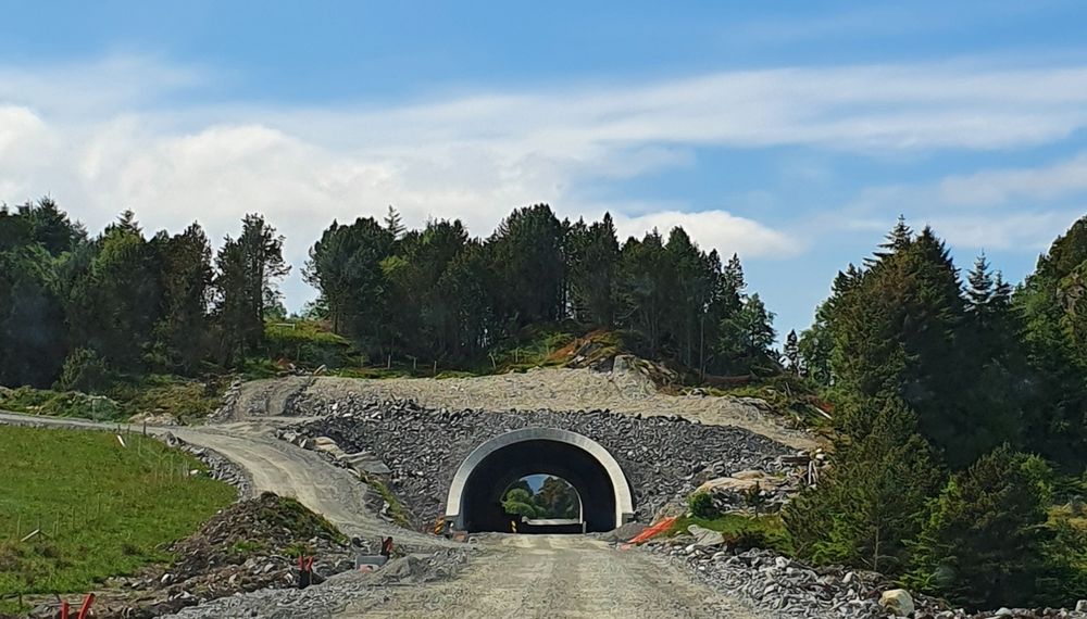 Her i Burbergtunnelen på Nordøyvegen i Møre og Romsdal skulle det testes ut en ny type tunnelhvelv for vann- og frostsikring. Da måtte prosjektet søke om fravik fra veinormalen for tunneler.