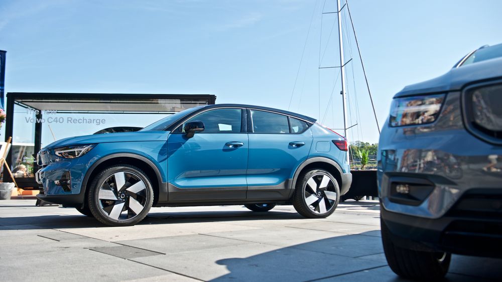 Volvo C40 var utstilt på Aker Brygge tidligere i sommer.