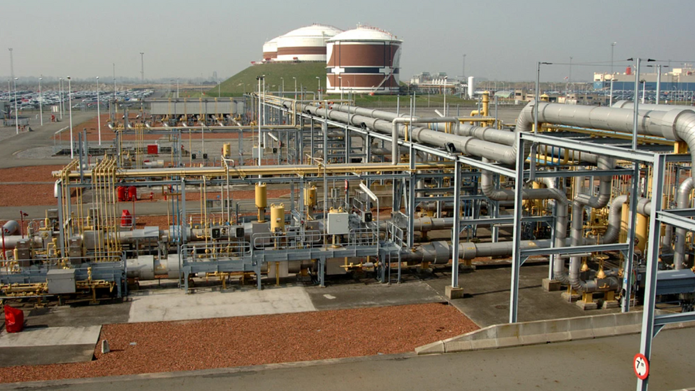 Gasscos terminal i Zeebrugge, der store mengder norsk gass strømmer inn i det europeiske markedet. 