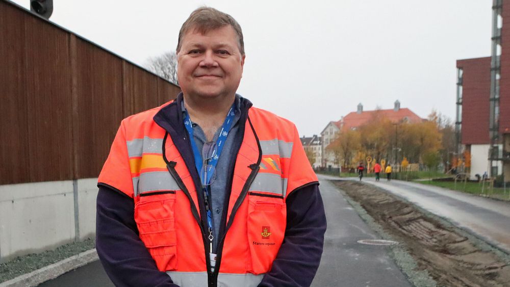 En stolt prosjektleder Torstein Ryeng fra Statens vegvesen