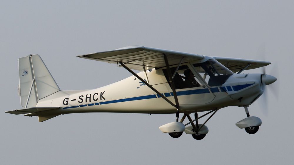 Til tross for navnet Ikarus C-42, gikk verdens første flytur på 100 prosent syntetisk drivstoff bra. Bildet viser tilsvarende flytype, men ikke flyet som ble brukt i forsøket.