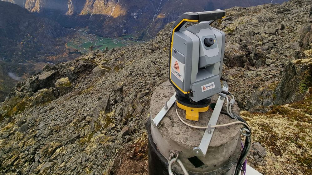 Cautus Geo har levert instrumenteringen som overvåker det rasutsatte fjellpartiet Tussafoten i Øvre Eidfjord.