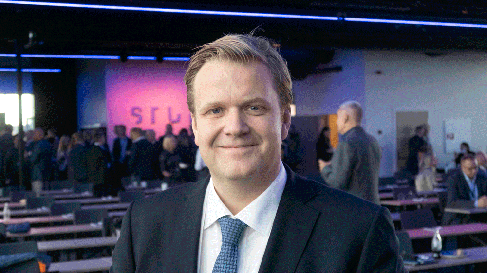Han er glad for å kunne vise overskudd for første gang, administrerende direktør Lars Ryen Mill i Chilimobil. Her fotografert under Nkom Agenda i Kristiansand i 2021.