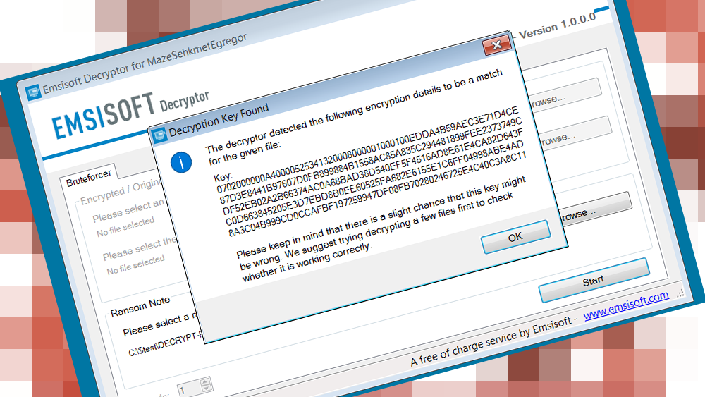 Antivirus-leverandør Emsisoft, et kjent programvarehus drevet fra New Zealand, har gitt ut et gratisverktøy som kan låse opp krypterte filer med masternøklene som nå også er publisert.