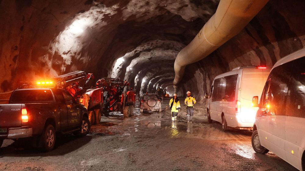 Slik ser det ut inne i det nye tunnelløpet til Væretunnelen