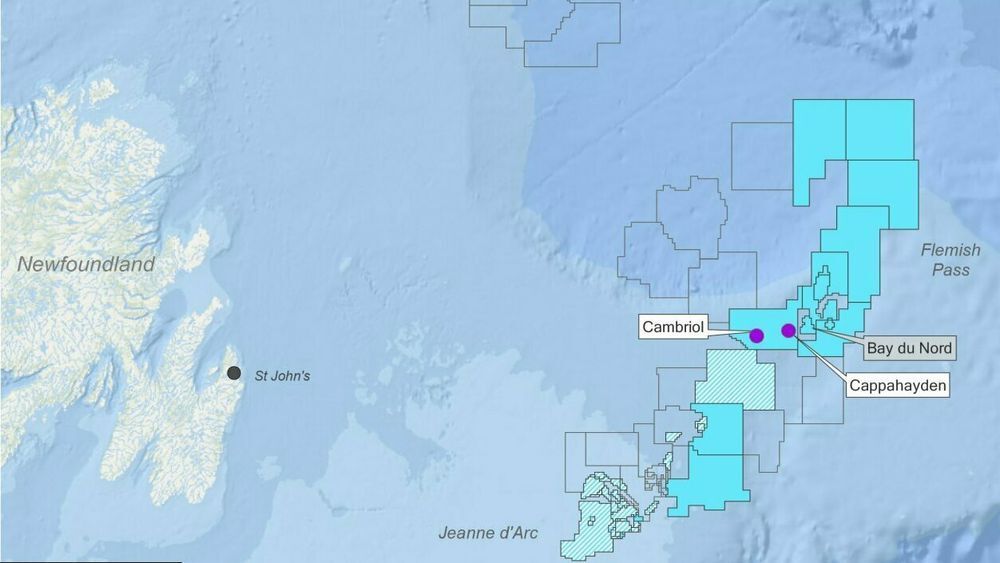 Bay du Nord ligger øst for Newfoundland. Her har Equinor også gjort to andre funn, som det foreløpig er for tidlig å si noe om størrelsen på.