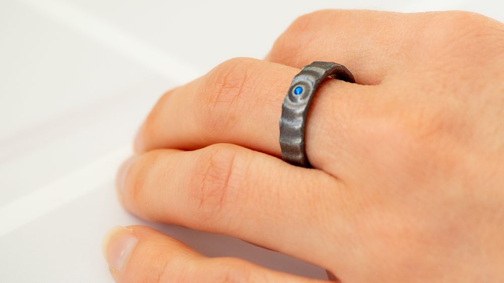 En 3D-printet utgave av ringen. Ifølge Stauri blir den ferdige versjonen «mindre Ringenes herre».