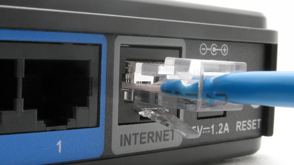  Nettverksruter tilkoblet internett.