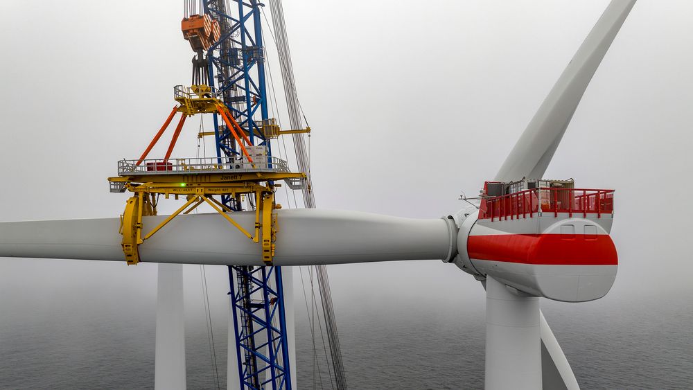 Her installeres de første resirkulerbare vindturbinbladene fra Siemens Gamesa, i RWEs tyske havvindpark Kaskasi.