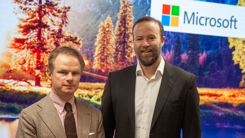 David Hansen, Enterprise Public Sector Sales Manager i Microsoft Norge, og Andre Stene Larsen, CEO
i DNI.