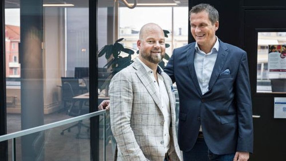 Emagines norgessjef Morten Edler Bay og konsernsjef Anders Gratte har ambisjoner om å omsette for fire milliarder i år.