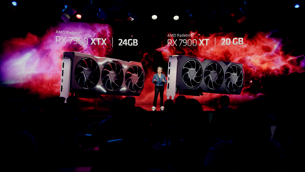 AMD-sjefen Lisa Su presenterte de første RDNA3-baserte grafikkortene 3. november 2022.