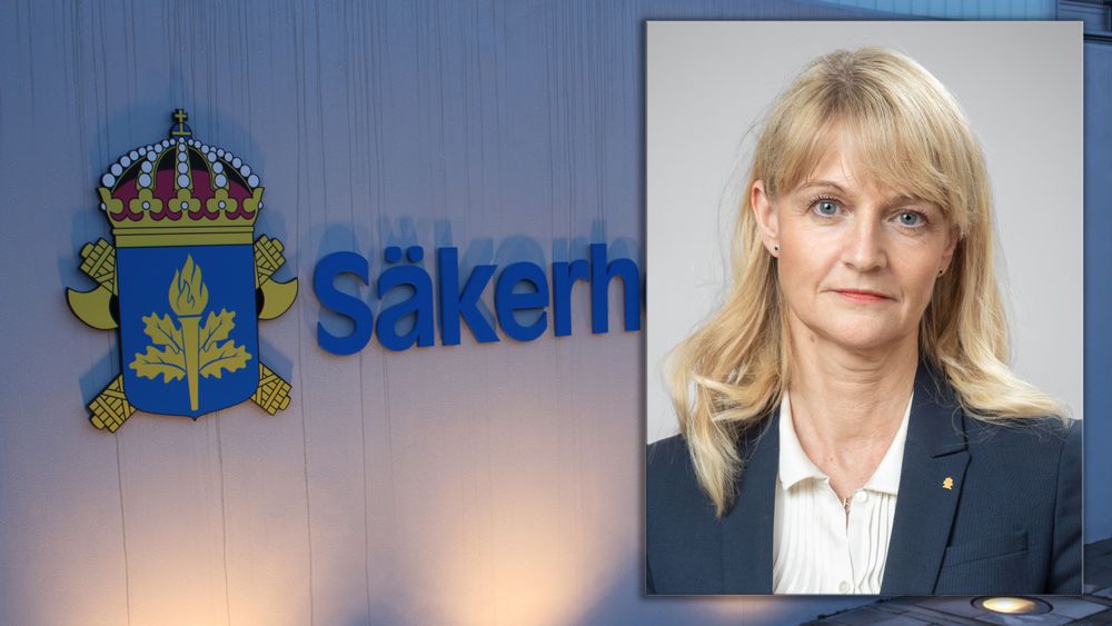Säpos hovedkontor, innfelt det svenske sikkerhetspolitiets leder, Charlotte von Essen, som frykter angrep på europeisk telekom.
