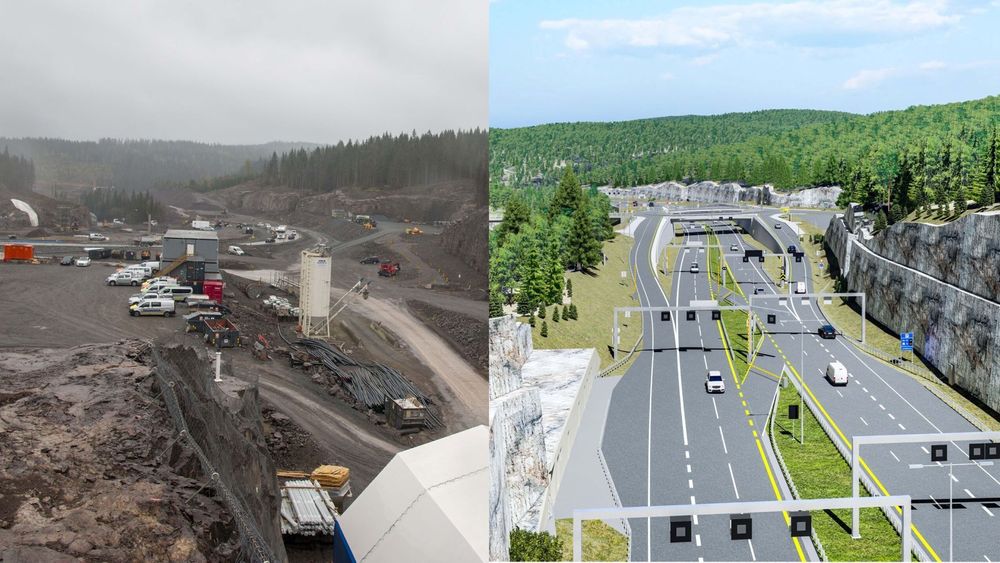 Fra utbyggingen av E16 Bjørum-Skaret. I Norge er vi langt framme på bygningsinformasjonsmodellering (BIM) for infrastruktur. Foto: TUM Studio, presentasjonsmodell laget i Lumion
