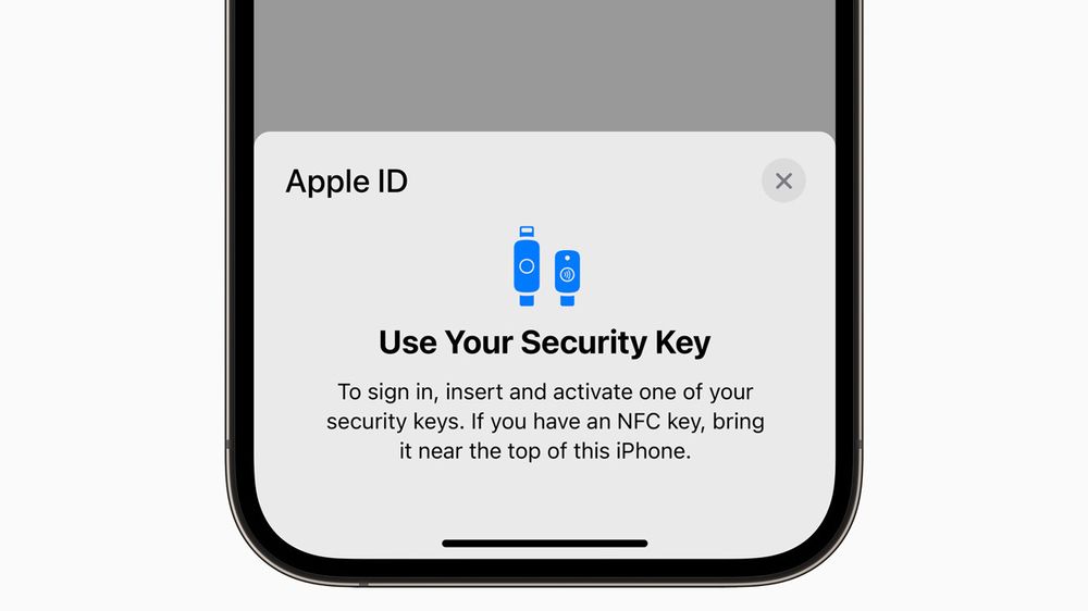 Apple-folket kan nå bruke fysiske sikkerhetsnøkler til Apple ID-påloggingen.