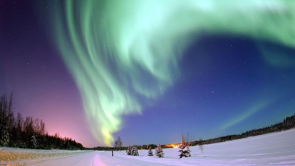 Nordlys, aurora borealis, kan komme i ulike farger.