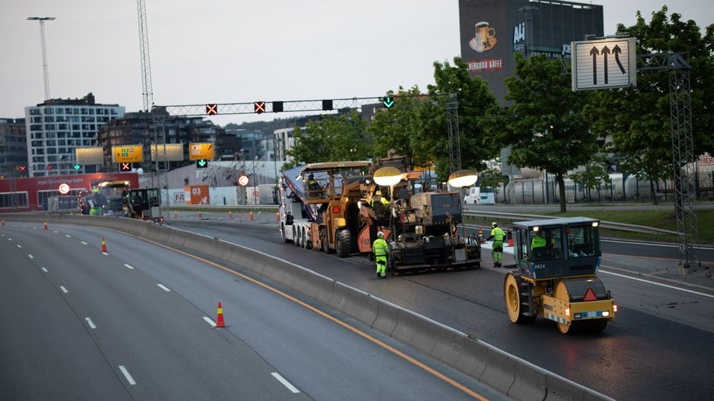 Tandemdrift sørger for at leggetiden på E18-strekningen halveres.