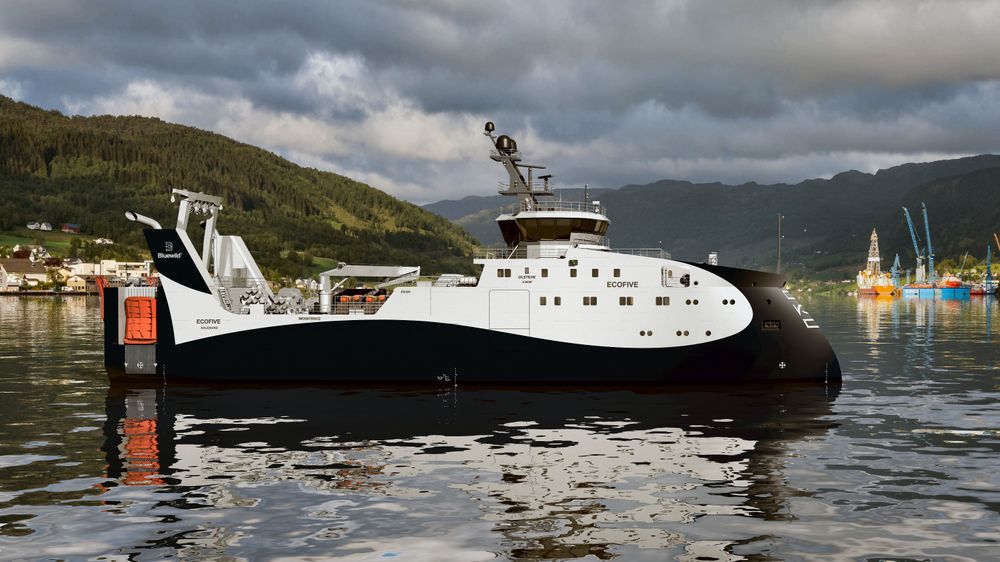 Årets skip 2023: Ecofive. Tråleren er designet av Ulstein og bygget av Westcon for rederiet Bluewild. 