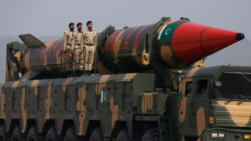 For tredje år på rad økte atomvåpenmaktene sine investeringer i atomvåpen i fjor. Pakistan, som blant annet har raketten Shaheen III (bildet), som kan utstyres med atomstridshoder, økte sitt arsenal noe i 2022. 