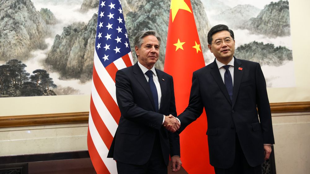 USAs utenriksminister Antony Blinken møtte søndag Kinas utenriksminister Qin Gang.