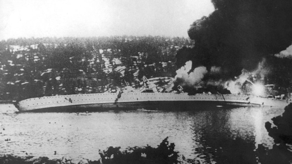 Blücher sank etter å ha blitt truffet av kanonskudd og torpedoer fra blant annet Oscarsborg festning natt til 9. april 1940.