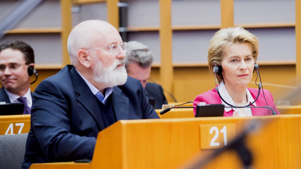 Frans Timmermans og Ursula von der Leyen.