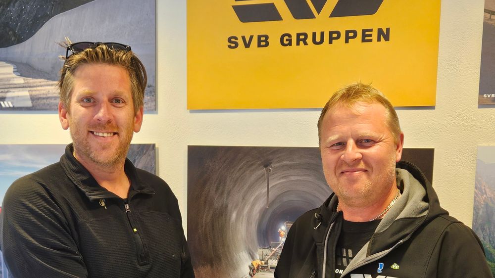 Fv. Tom Egeli i V&T Entreprenør og Terje Moen i SVB Gruppen.
