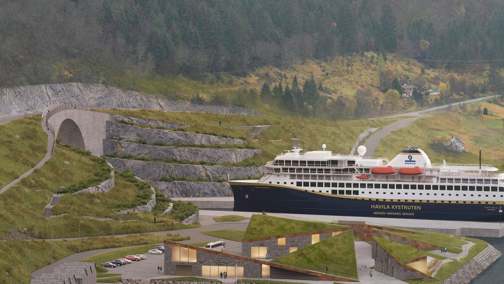 Stad skipstunnel er dimensjonert for skip på størrelse med Hurtigruten og Havila Kystrutens fartøy.