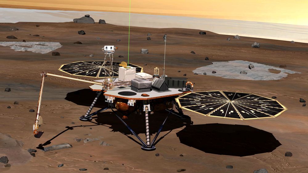 Nasa-sonden Phoenix (bildet) landet på Mars i 2008. Nå har forskere ved hjelp av datasimulering regnet ut hvor mange mennesker som trengs for å etablere en koloni på planeten.