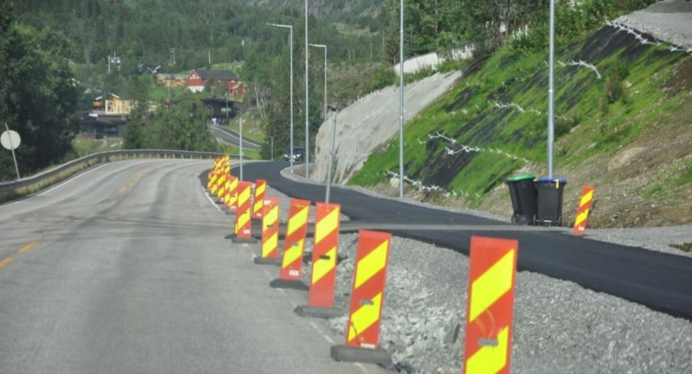 Ny gang- og sykkelvei fra Trøim til Holde bru er ett av tre utbedringsprosjekter på riksvei 52 i Hemsedal som er ferdig denne høsten.