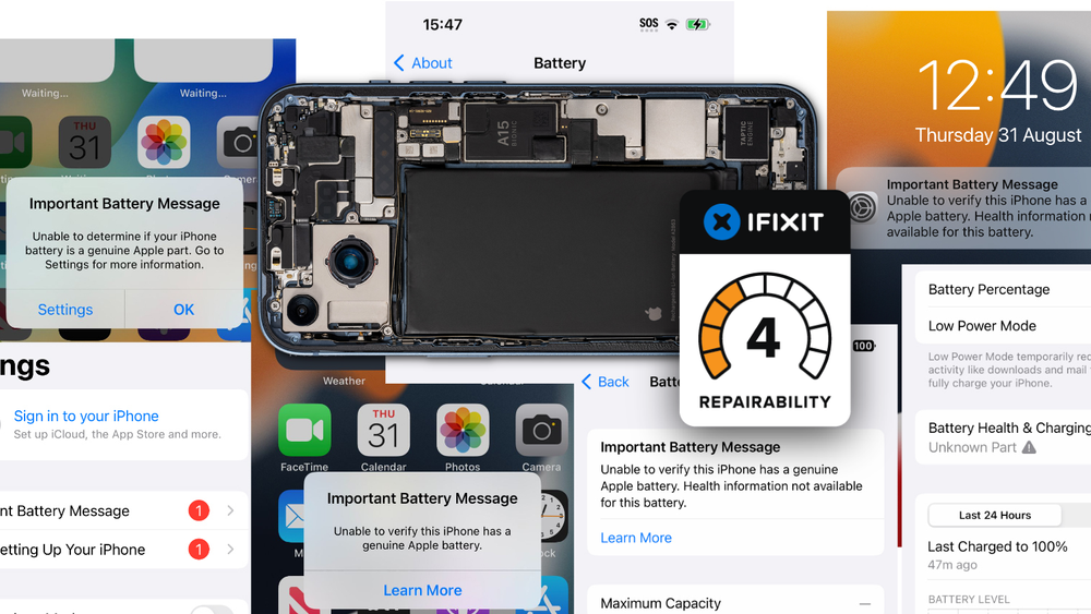 Det falt ikke Ifixit inn at Apple kunne legge programvarehindringer i veien for en ellers svært reparerbar telefon.