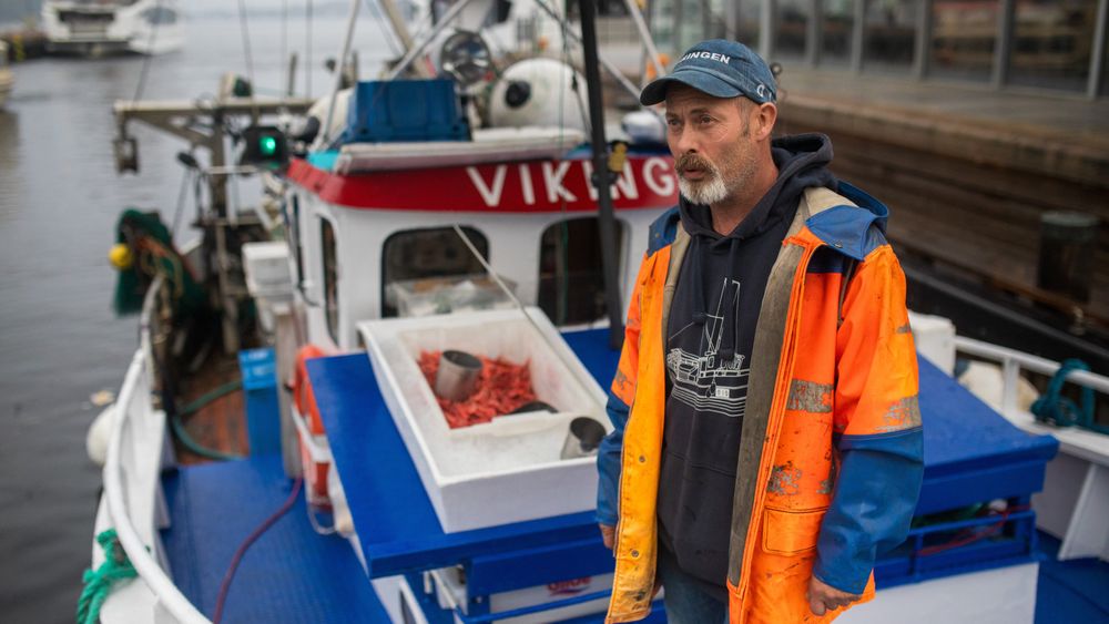 Fisker Sigurd Kristoffersen fra Oslo jobber på tråleren Viking i Indre Oslofjord.