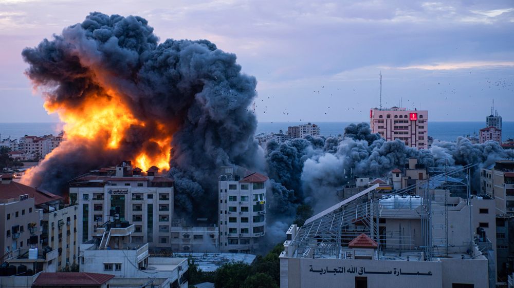 Et israelsk luftangrep på Gazastripen lørdag.