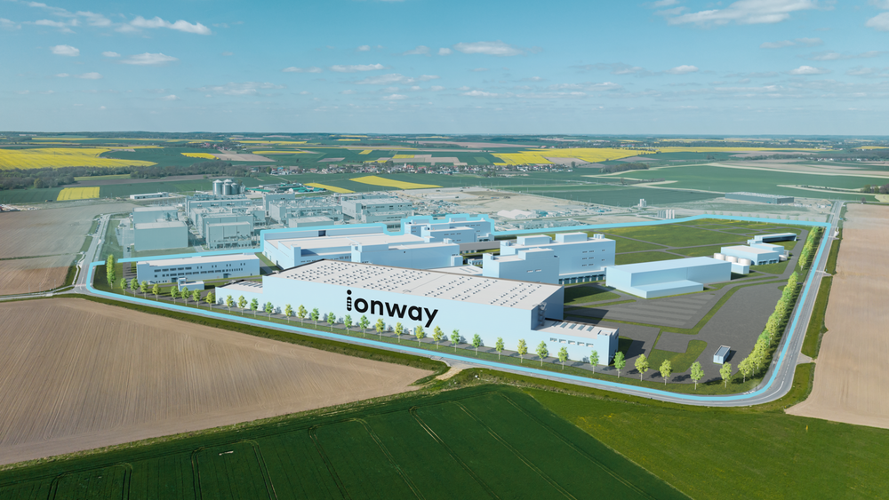 Slik ser Ionway for seg at fabrikken vil se ut. Polske myndigheter spytter i 350 millioner euro for å realisere prosjektet.