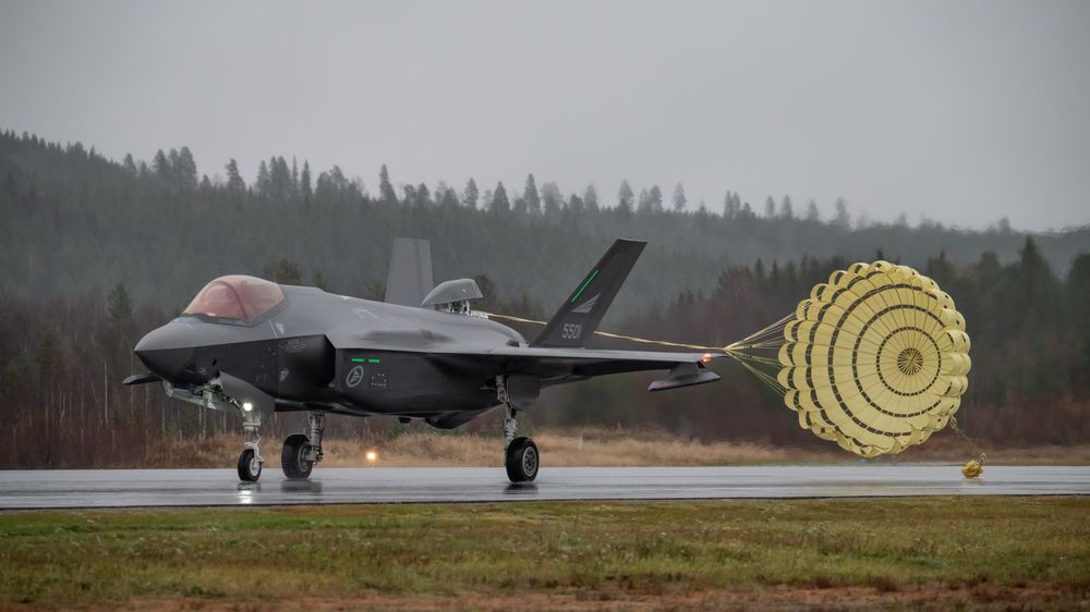 To F-35A fra 331 skvadron på Ørland landet onsdag 11. oktober på svensk jord for første gang. Også dette er blant annet et ledd i arbeidet med å videreutvikle spredningskonseptet.