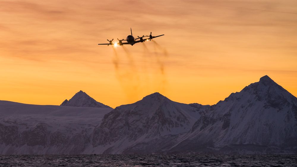 P-3 Orion over Senja i januar 2018. Flyene er pensjonert fra Forsvaret, men fire av dem får nå nye oppdrag i Argentina.