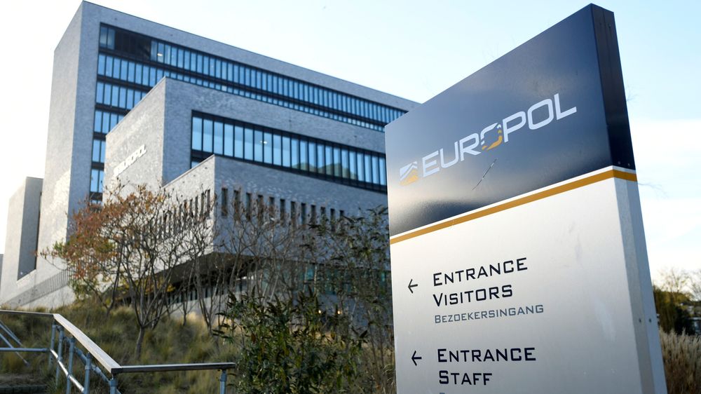 Europols hovedkvarter Haag, Nederland. Den europeiske politimyndigheten har kordinert en internasjonal politiaksjon mot hackergruppen Ragnar Locker.
