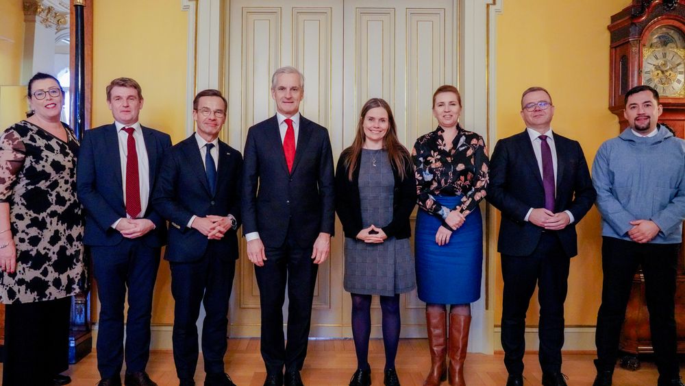 Statsministrene i Nordisk råd er samlet i Oslo. Katrin Jakobsdottir, Islands statsminister, er fjerde f.h.