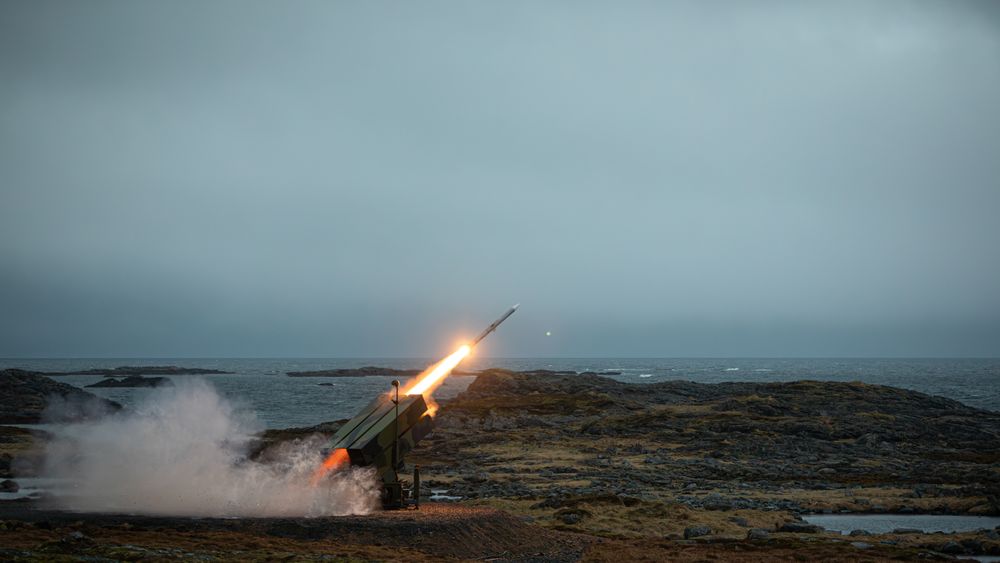 Skarpskyting med NASAMS på Nordmela rakettskytefelt.