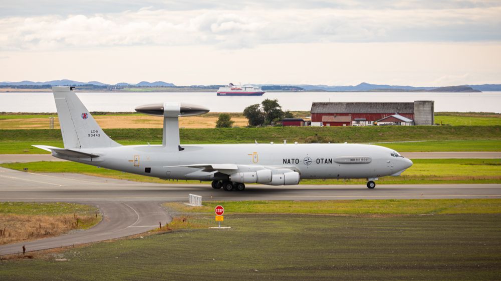 Nato E-3A Awacs på Ørland flystasjon 29. august 2023. Flyene skal kunne holdes i drift i tolv år til, mens erstatteren etter planen skal fases inn fra 2031.