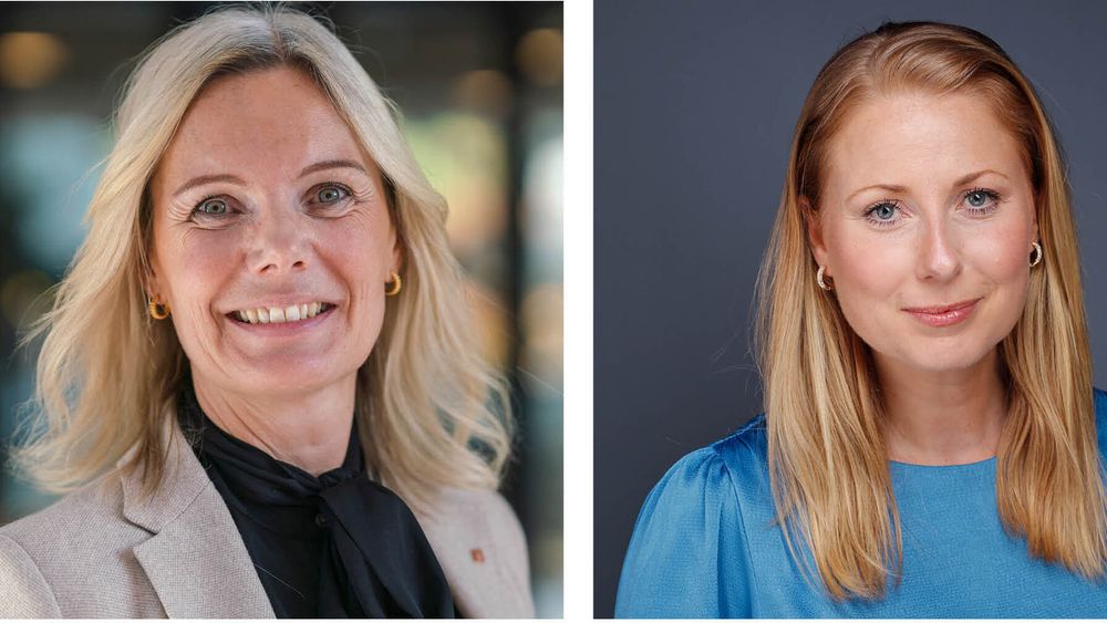 To Kongsberg-direktører er med på prestisjelisten Lloyd's List: Administrerende direktør Lisa Edvardsen Haugan (t.v) og An-Magritt Tinlund Ryste, direktør for neste generasjon skip og autonomi.