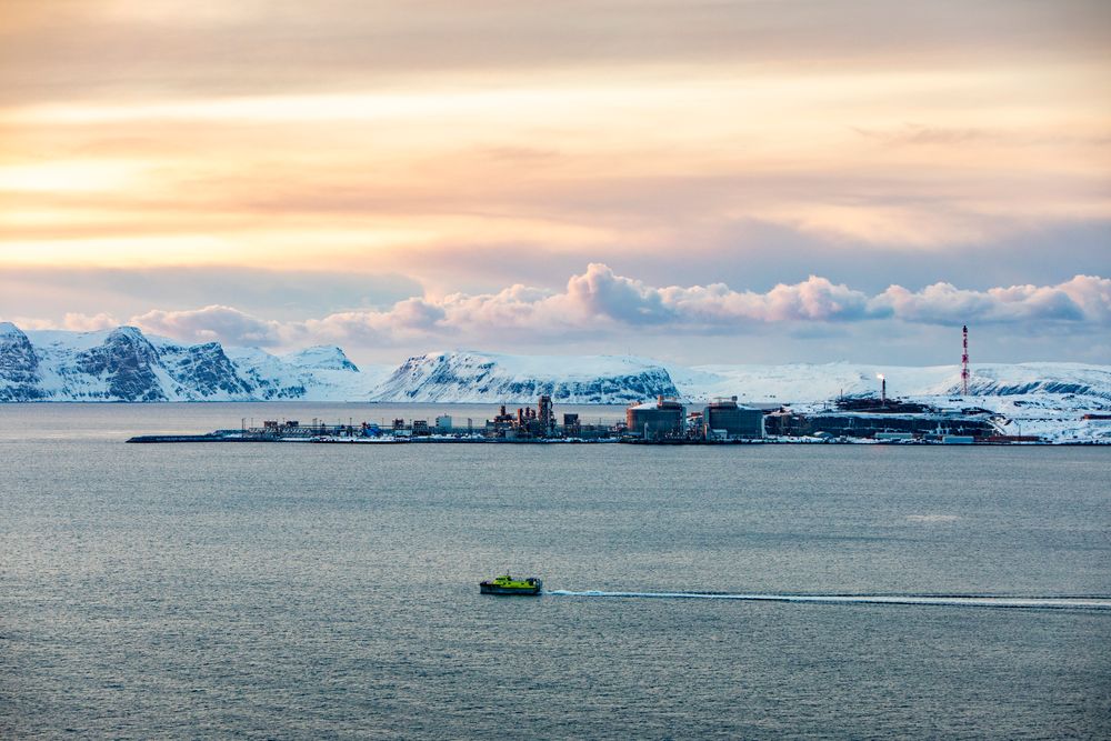 Melkøya utenfor Hammerfest.