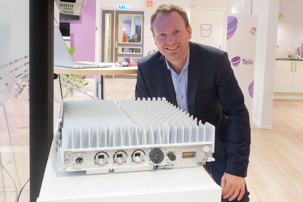 Espen Weum er leder for mobilnett i Telia Norge. Her fotografert da de sammen med Ericsson lanserte 5G den 12. mai 2020. 