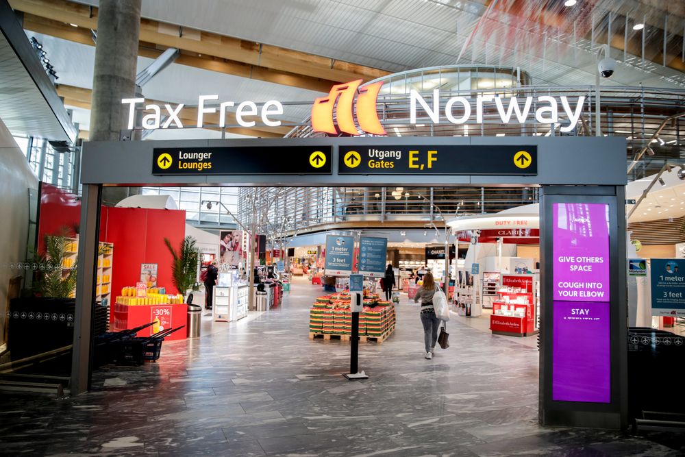 Taxfree-butikken på Oslo lufthavn.