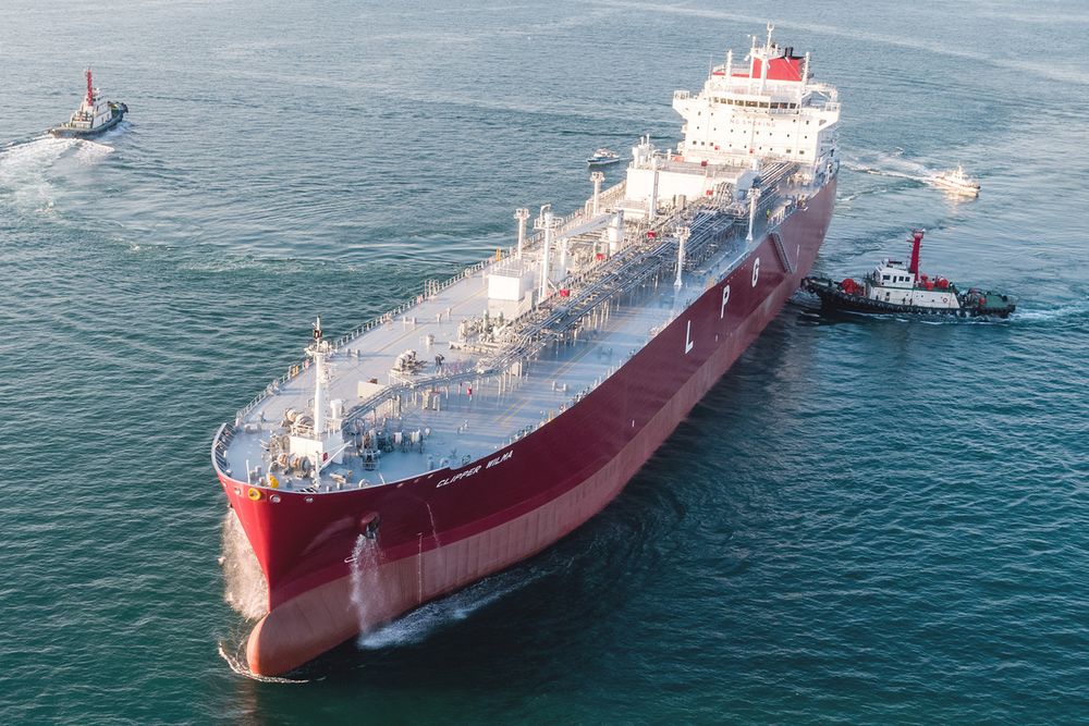 Norske rederier er store på gasstransport. Solvang ASA investerer i fem nye VLCG-er med lastkapasitet på 88.000 kubikkmeter. Clipper Wilma (bildet) er fra 20291 og kan ta 80.000 kubikkmeter.