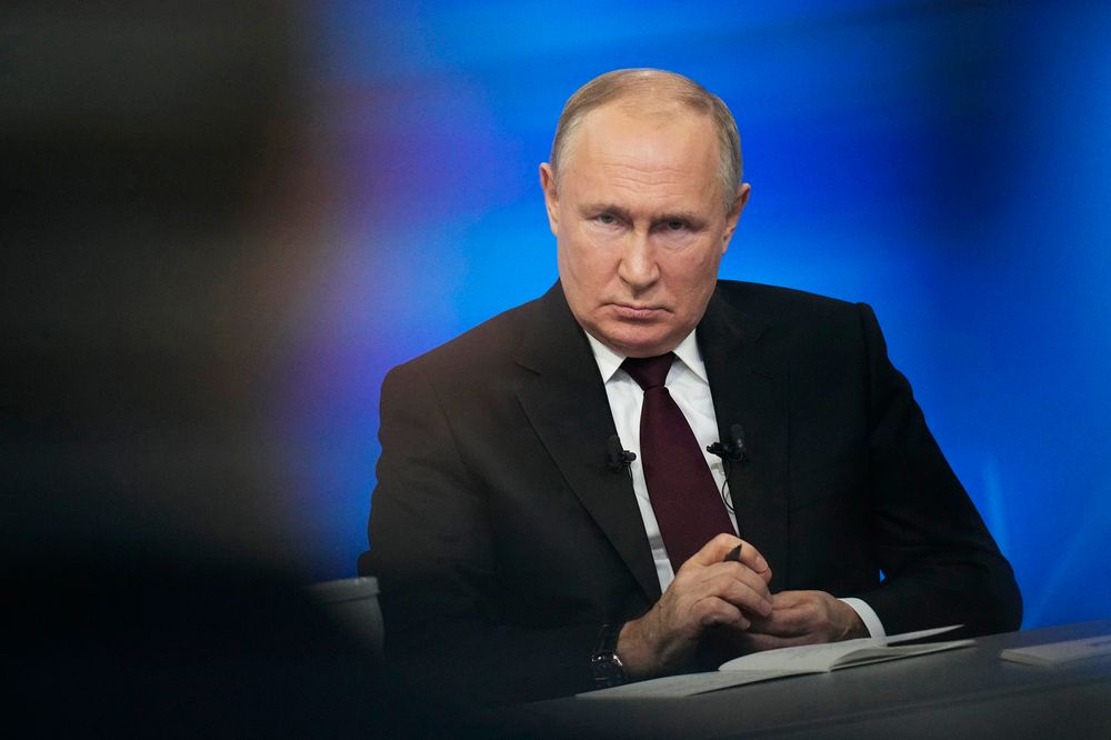 Informasjonskrigen skal ha tilspisset seg etter at Vladimir Putin beordret fullskala invasjonan av Ukraina. Bildet er fra en konferanse i Moskva i desember 2023.