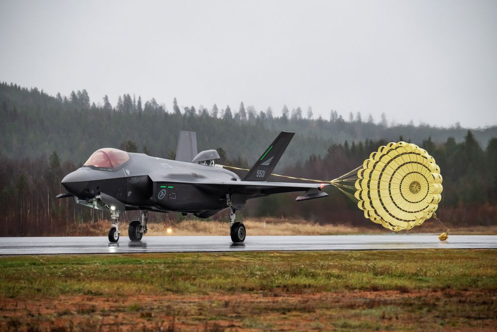 To F-35A fra 331 skvadron på Ørland landet onsdag 11. oktober på svensk jord for første gang. Også dette er blant annet et ledd i arbeidet med å videreutvikle spredningskonseptet.