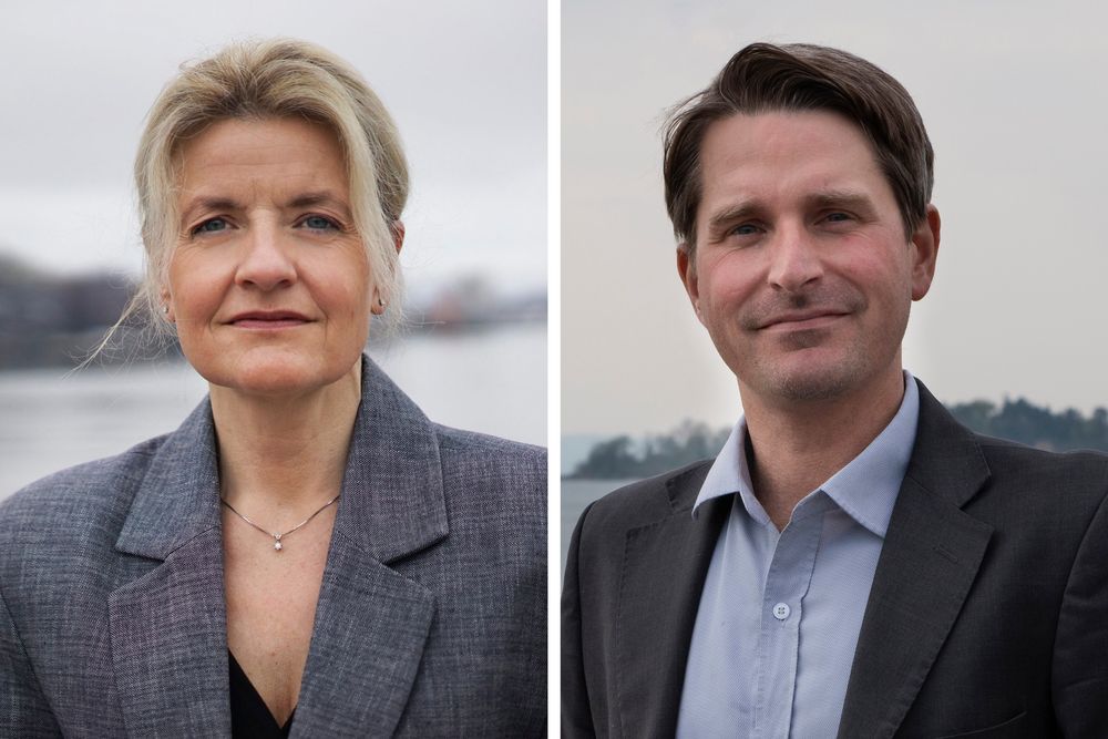 Direktør Inger Lise Blyverket og fagdirektør Finn Lützow-Holm Myrstad, begge i Forbrukerrådet, er tydelig uenige i Grindrs framstilling om at selskapet har gått til rettssak mot den norske staten for å beskytte egne brukere.