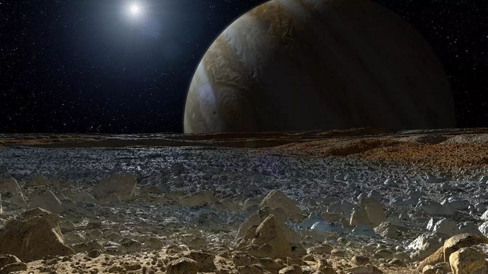 Månen Europas overflate antas være dekket av grov is og skjule et hav.