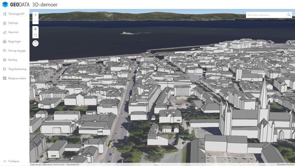 I Geodata Online, får du en landsdekkende 3D-modell av terreng og bygninger, som gir deg nye måter å visualisere og analysere data på.